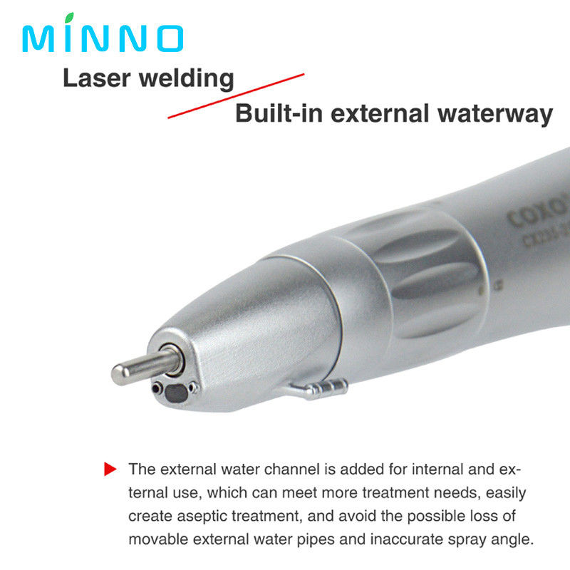 Appareil de poignée dentaire à basse vitesse Appareil de poignée externe à pulvérisation d'eau Connexion universelle de type E Moteur aérien Micromotore 2/4 trous outils de laboratoire
