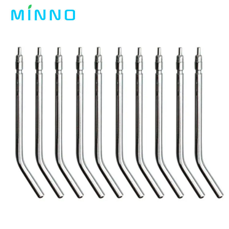10pcs en acier inoxydable Seringuette dentaire à air triple 3 voies Seringuette à air d'eau à pulvérisation