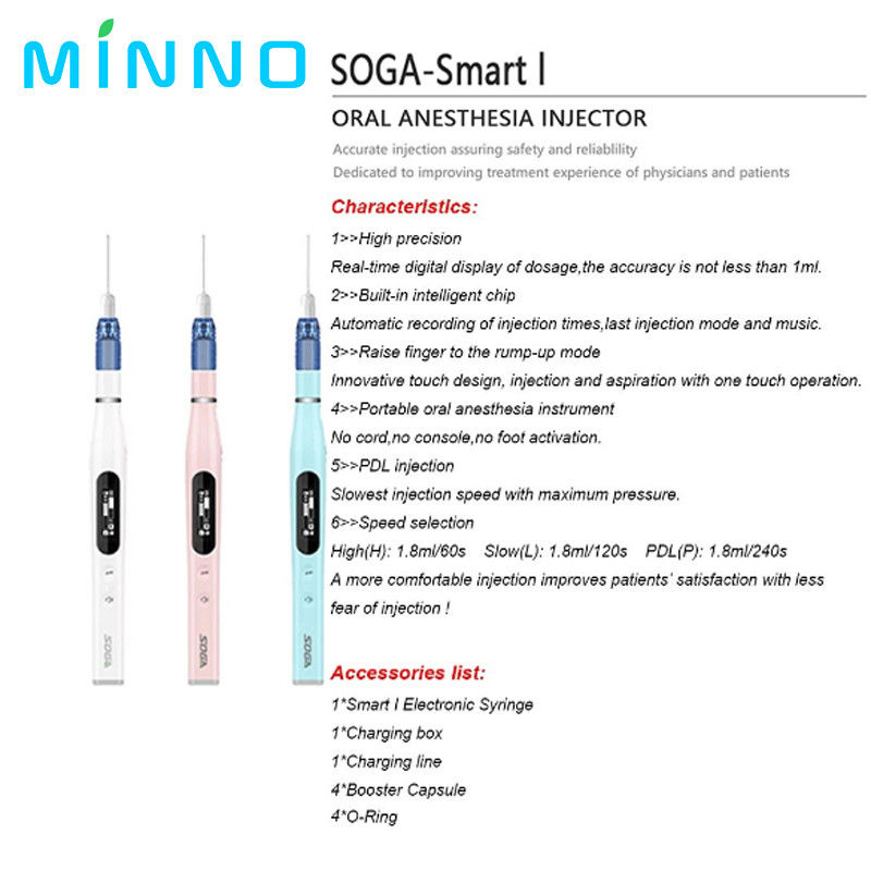 Anesthésie dentaire orale injecteur portable indolore sans fil Anesthésie locale avec écran LCD operable