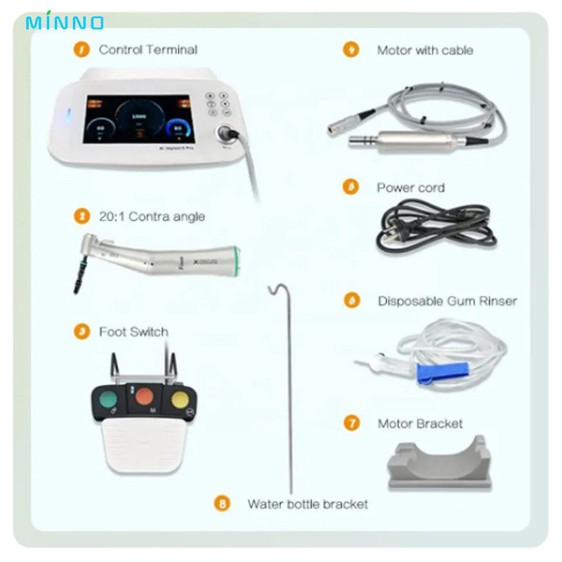 Moteur d'implant dentaire Full Touch Screen avec 20:1 Fibre Angle Piezo Equipement de chirurgie machine d'implant