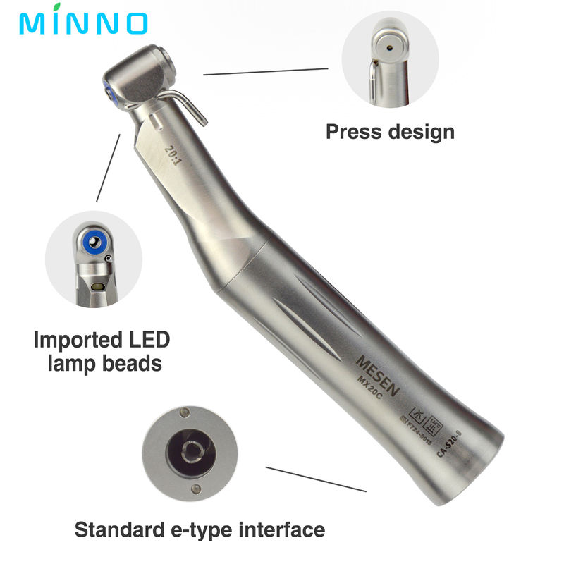 20/1 Implants Moteur Contra Angle Externe Spray d'eau à basse vitesse Porte-pièce sans perçage LED Outil dentaire
