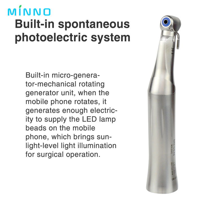 20/1 Implants Moteur Contra Angle Externe Spray d'eau à basse vitesse Porte-pièce sans perçage LED Outil dentaire