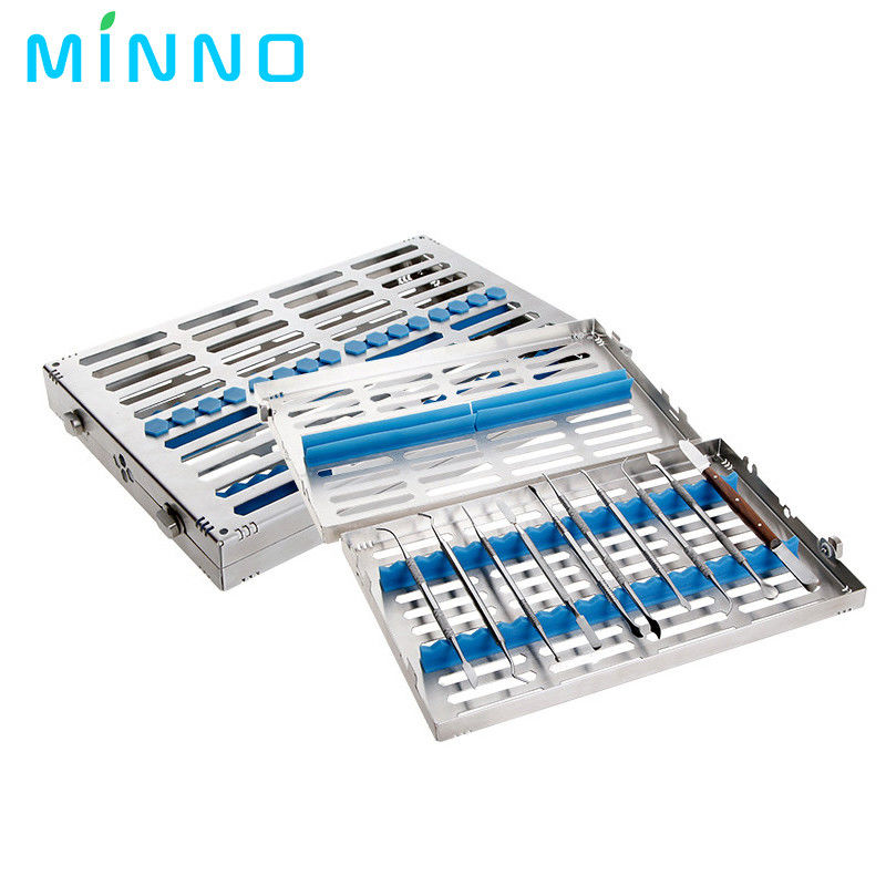 Rack de stérilisation dentaire boîte de stérilisation chirurgicale autoclavable Denspay cassette de fichier dentaire en acier inoxydable Burs désinfectant