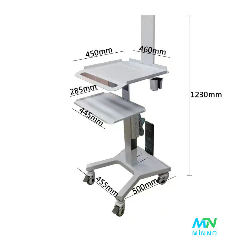 Équipement de laboratoire dentaire roue silencieuse porteuse de scanner 3D oral hébergeur chariot mobile avec prise de frein Dentis