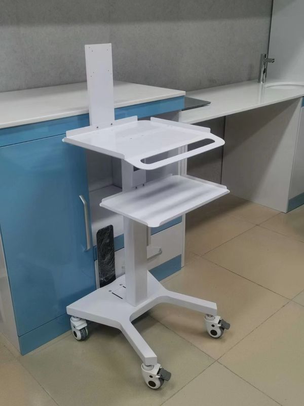 Équipement de laboratoire dentaire roue silencieuse porteuse de scanner 3D oral hébergeur chariot mobile avec prise de frein Dentis
