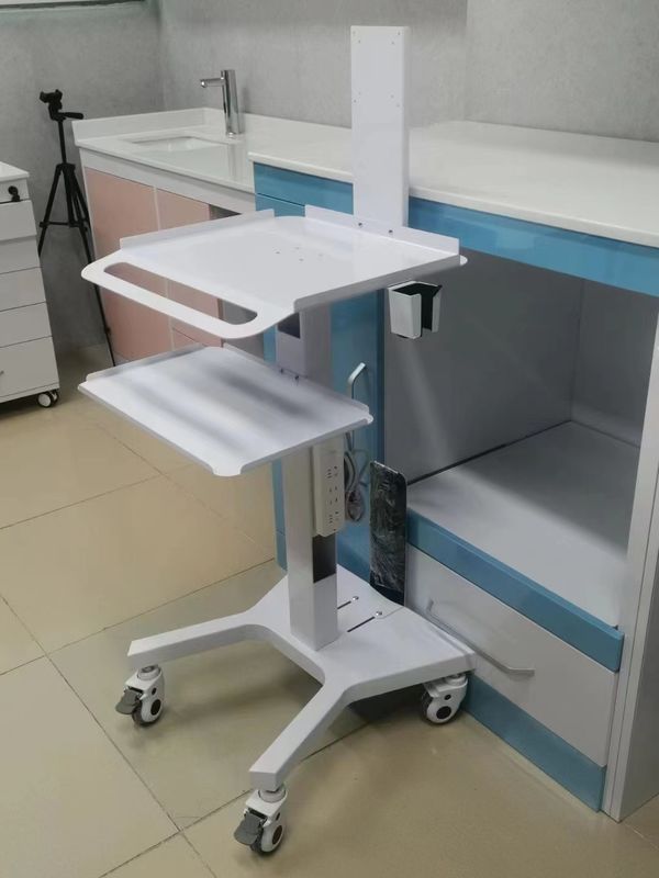 Équipement de laboratoire dentaire roue silencieuse porteuse de scanner 3D oral hébergeur chariot mobile avec prise de frein Dentis