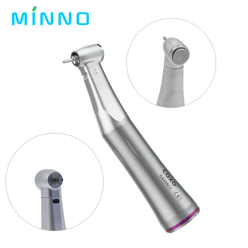 Dentistique 1/5 à basse vitesse pièce à main augmentant l'anneau rouge contre angle Internal Spray d'eau pour moteur de type E