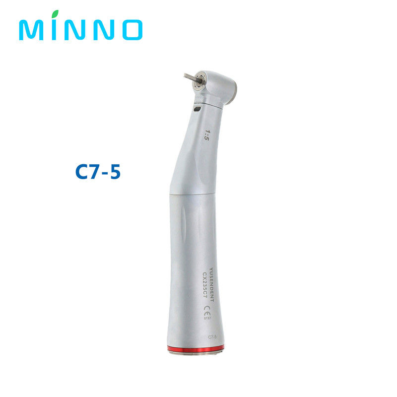 Dentistique 1/5 à basse vitesse pièce à main augmentant l'anneau rouge contre angle Internal Spray d'eau pour moteur de type E