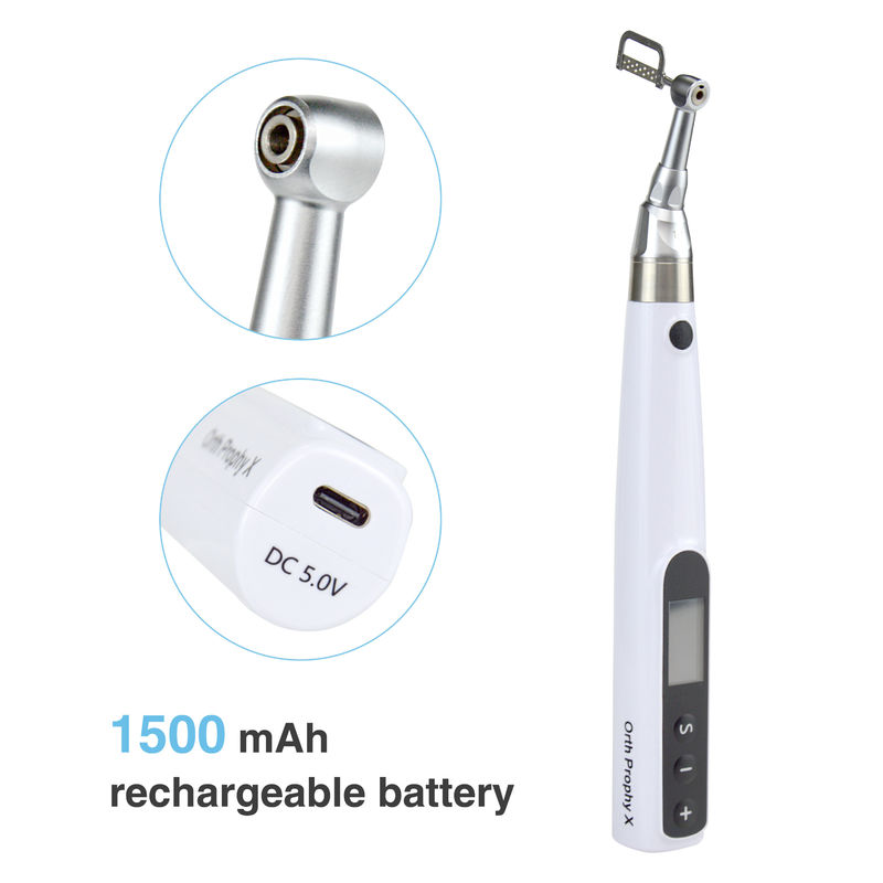 Système électrique dentaire sans fil lPRS Système d'orthodontie moteur Dental électrique sans fil IPR Système d'orthodontie et de polissage 2 en 1 Moteur Port de charge de type C