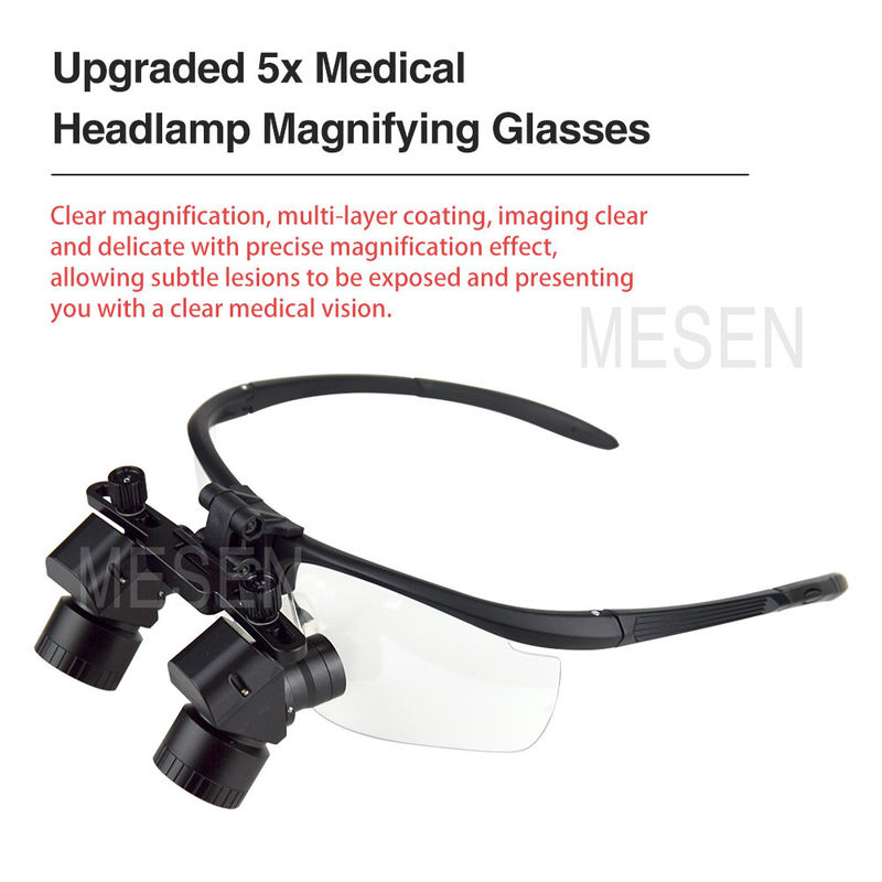 Oental Medical Oral Corner 5X Magnificateur Loupes dentaires phare Loupes chirurgicales dentaires portables sans fil avec lampe de tête