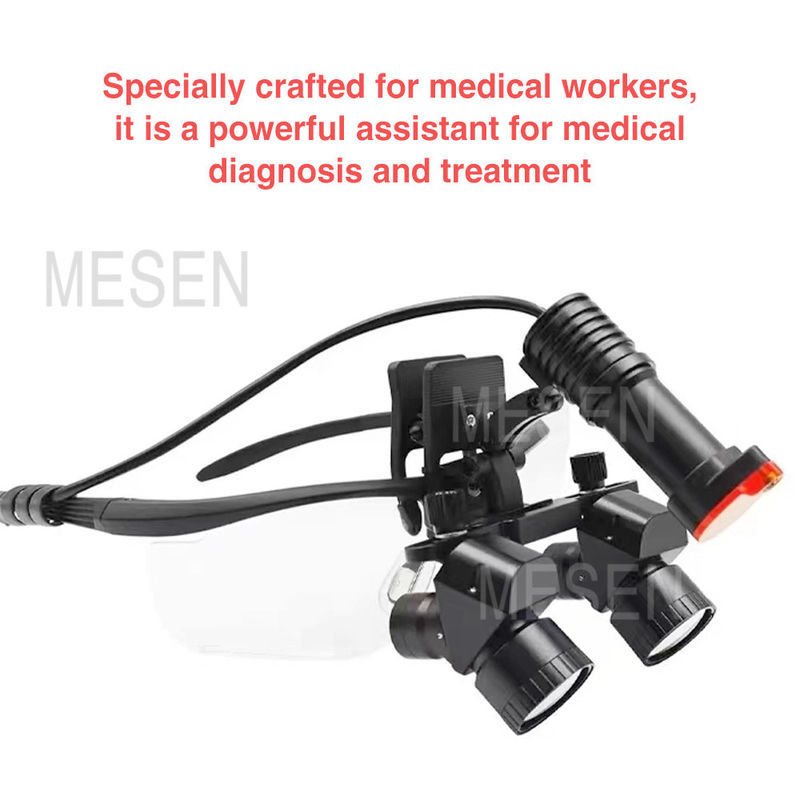 Oental Medical Oral Corner 5X Magnificateur Loupes dentaires phare Loupes chirurgicales dentaires portables sans fil avec lampe de tête