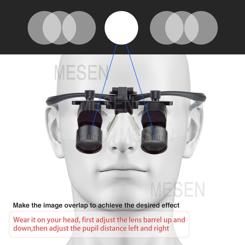Oental Medical Oral Corner 5X Magnificateur Loupes dentaires phare Loupes chirurgicales dentaires portables sans fil avec lampe de tête